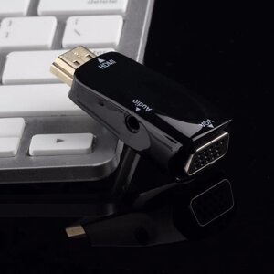 Конвертер перехідник HDMI to VGA + ЗВУК, адаптер конвертор