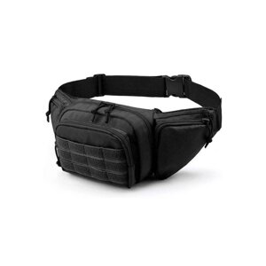 Сумка бананка тактична ARMORBAG чорна на пояс або плече з MOLLE