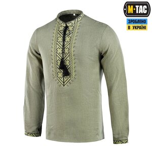 M-Tac вишиванка 100% льон олива XS,S, XL,2XL