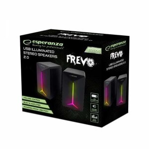 Нові мультимедія колонки 2.0 Esperanza EGS105 Frevo RGB, 3,5 мм USB