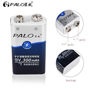 Акумуляторна батарея Palo крона 9 V 300 mAh 6F22