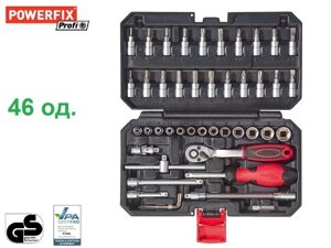 Набір інструментів 46 шт CR-V НІМЕЧЧИНА Powerfix головок біт ключів