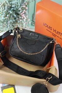 Сумка 3 в 1 Louis Vuitton клатч Луї Вітон чорна