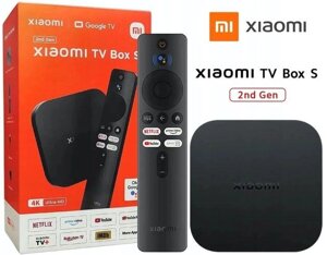 Приставка Xiaomi Mi Box S 4K Gen2 смарт бокс smart TV stick т2 плеєр