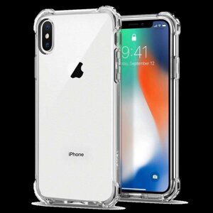 Силікон WS SHOCKPROOF для iPhone X/XS прозорий