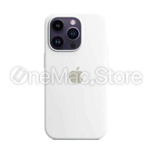 Чохол Silicone Case для iPhone 14/14 Pro/14 Plus (білий/чорний)