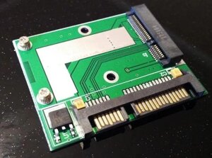 Перехідник для SSD mSATA до роз'єму SATA (mSata 1.8 —&gt, Sata 2.5)