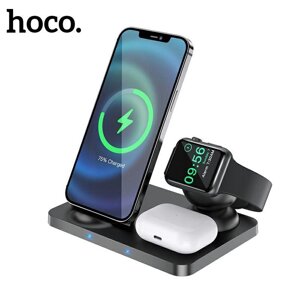 Зарядний Hoco CW33 бездротова док станція iphone samsung xiaomi