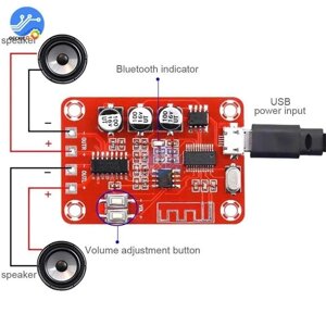 Підсилювач 2*5W, Bluetooth MP3 декодер, XH-A251 блютуз для колонок, 5V