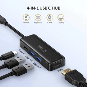 4in1 багатопортовий адаптер iDsonix USB-C з 4K HDMI