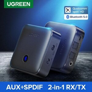 Блютуз Адаптер 5.0 aptX HD Приймач + Передавач AUX RCA SPDIF Ugreen