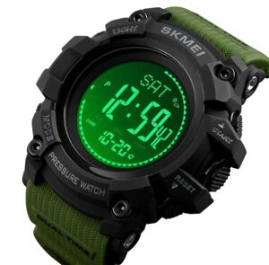 Функціональний годинник зі Skmei Compass 1358 Green (3BAR)