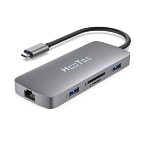 Адаптер HooToo Shuttle USB-C на USB-C+HDMI+3xUSB 3.0+SD (без упаковки)