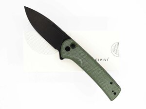 Складной нож CIVIVI Conspirator, Button Lock, Green Micarta, Nitro-V