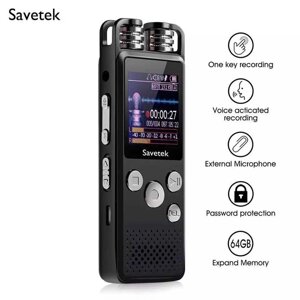 Професійний цифровий стереодиктофон Savetek GS-R07, 8 16 32 Гб