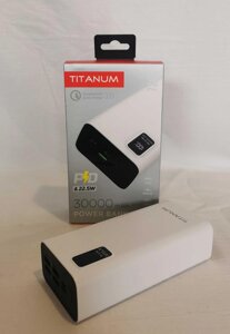 Портативний акумулятор Titanum 728S 22.5W QC+PD 30000 mAh (оригінал)