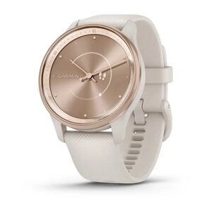 Смарт-годинник Garmin Vivomove Trend Peach Gold S. Steel Bezel w. Ivory Case and S. Band (010-02665-01)