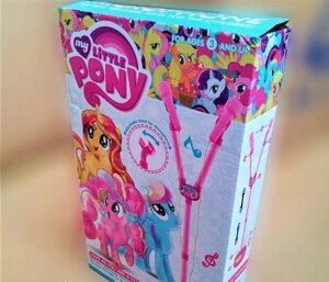 Мікрофон подвійний на підставці My Little Pony зі світлом вісота 104 см