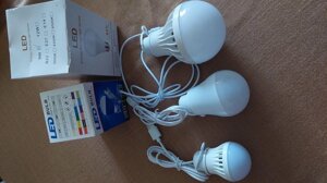 Led usb лампа 3вт, 5вт, 7w, 9вт зі шнуром для повербанку