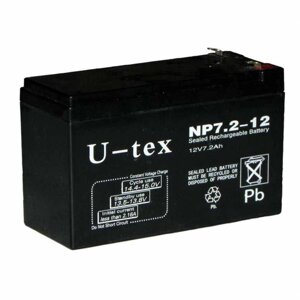 Аккумулятор U-tex 12V 7.2Ah (12 В 7.2 А·ч) NP7.2-12