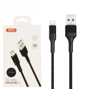 Кабель microUSB XO NB51 1m Чорний