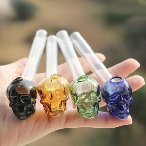 Скляна Трубка oil pipe skull Для Куріння