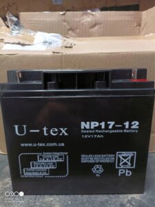 Акумуляторна батарея U-tex 12 V 17 Ah АКБ (12 В 17 А·год) NP17-12