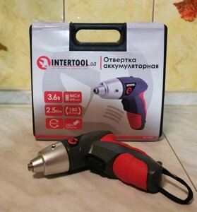 Викрутка акумуляторна з насадками Intertool DT-0301 (гарантія)