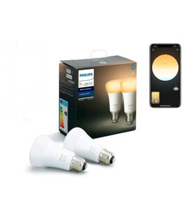 Світлодіодна лампочка Philips Hue White Ambiance E27 2шт. Bluetooth