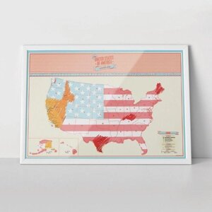 Скретч карта США Scratch Map USA Edition Fun Trip