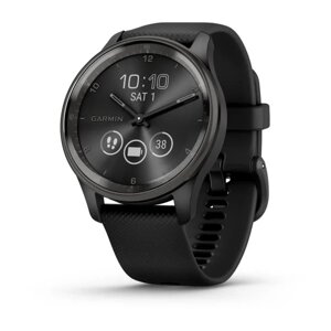 Смарт-годинник Garmin Vivomove Trend Slate S. Steel Bezel with Black Case and S. Band (010-02665-00)