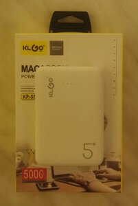 Портативний акумулятор KLGO KP-55 5000 mAh 2.1 А (новий, оригінал)