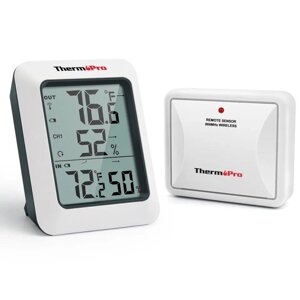 Метеостанція ThermoPro TP60C, із зовнішнім датчиком. вимірювач температу