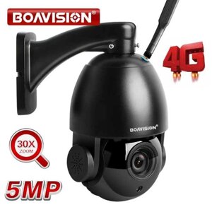 3\4G камера BOAVISION HX-4G56F 5MP 2К якість! 30X-оптик зум. Чорна