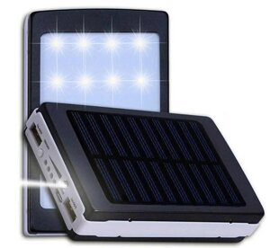 Зовнішній акумулятор Power Bank Solar Charger із ліхтарем, 20000 mAh