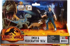 Орігінал! Фігурки Динозавр Велоцираптор Бета і Оуен Jurassic World