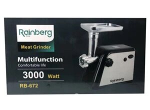 Електрична м'ясорубка Rainberg RB-676 3000W з реверсом + соковитискач