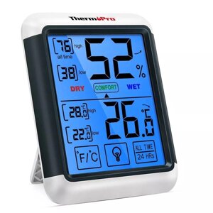 Термометр, гігрометр Thermopro 55, сенсорний екран, підсвічування. Метео