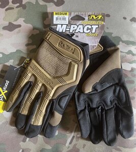 Тактичні рукавички Mechanix M-Pact у кольорі олива та койот