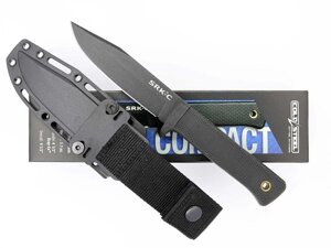 Тактичний фіксований ніж Cold Steel SRK Compact, чорний/зелений