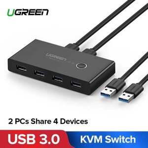 USB хаб на 2 комп'ютери KVM Switch hub USB 3.0 Ugreen Гарантія!