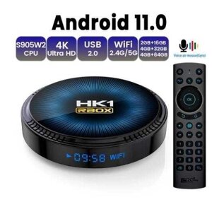 Смарт-телевізор HK1 8K Amlogic S905 Андроїд 11, 4Gb/32Gb IPTV Х96