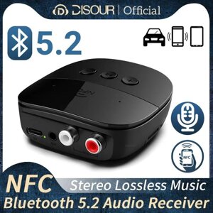 Аудіо приймач Bluetooth 5.2 блютуз ресивер RCA, USB, aux 3,5 мм. флешка