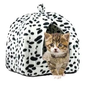 М'який будиночок для собак та кішок Pet Hut White, домашня будка лежак