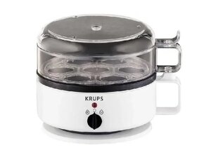 Яйцеварка KRUPS F23070: 7 яєць, біла, з індикатором рівня води