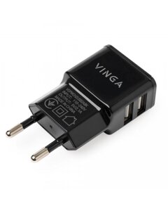 Зарядний пристрій Vinga 2 Port USB Wall Charger 2.1 A