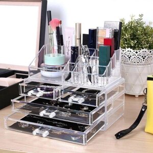 Органайзер для косметики 2-ярусний Cosmetic Organizer настільний бокс