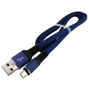 Дата кабель Walker C750 micro USB to USB 1 м Dark Blue