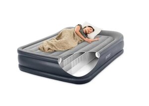 Надувний матрац Intex Queen Deluxe 64136ND 152x203x42 см - комфортне спальне місце