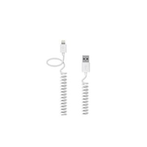 Кабель для заряджання Iphone Inpods USB Lightning (V8) Пружина White